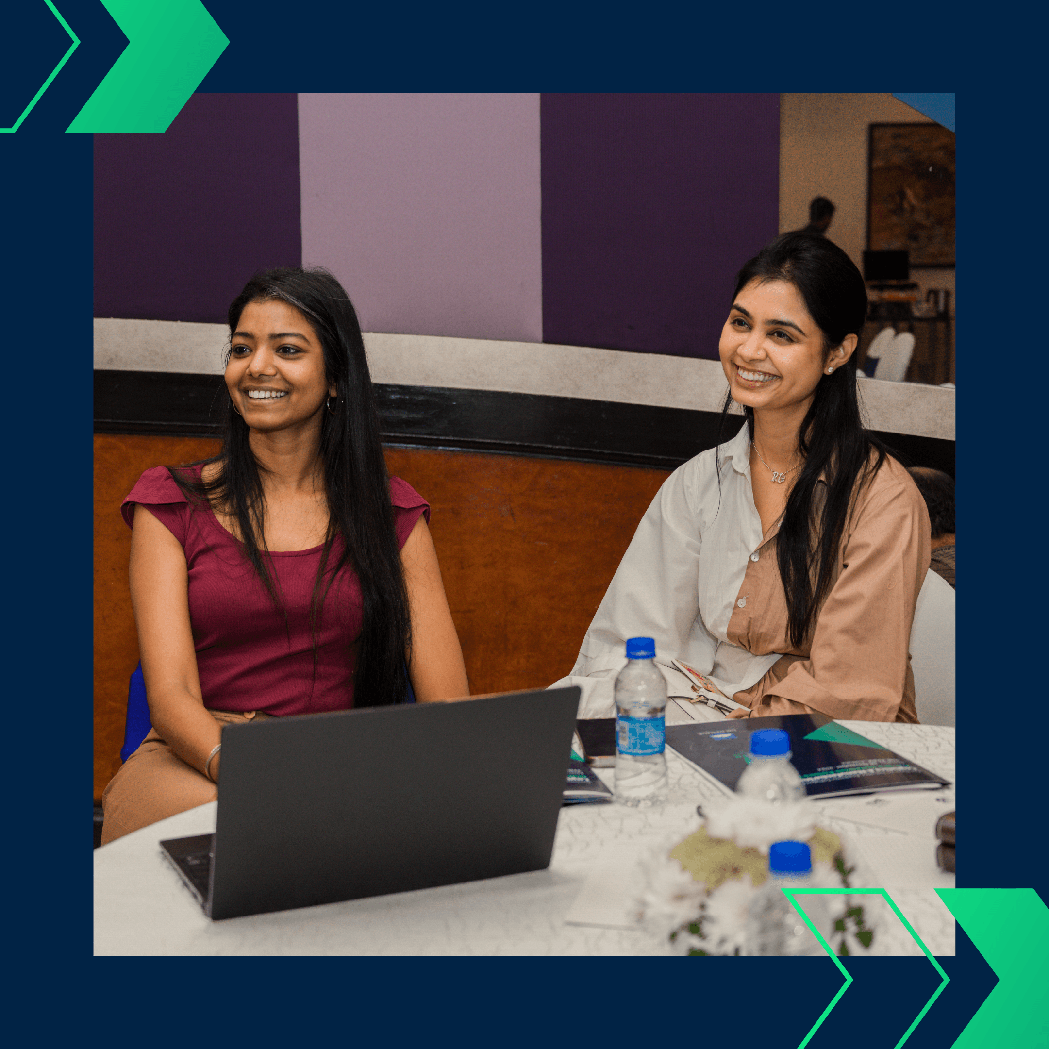 A representative from Augmedix Scribe attending or showcasing their presence at the Jayesh Logistics Conclave on November 18, 2024.