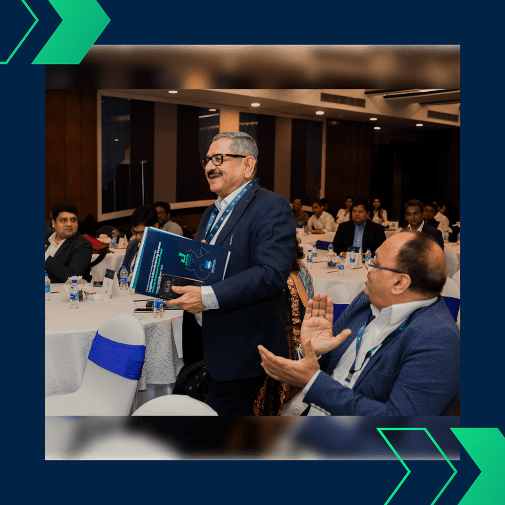 Ranjit Puri from ISGEC, representing IIM Sirmaur, addressing attendees at the Jayesh Logistics Conclave on November 18, 2024.