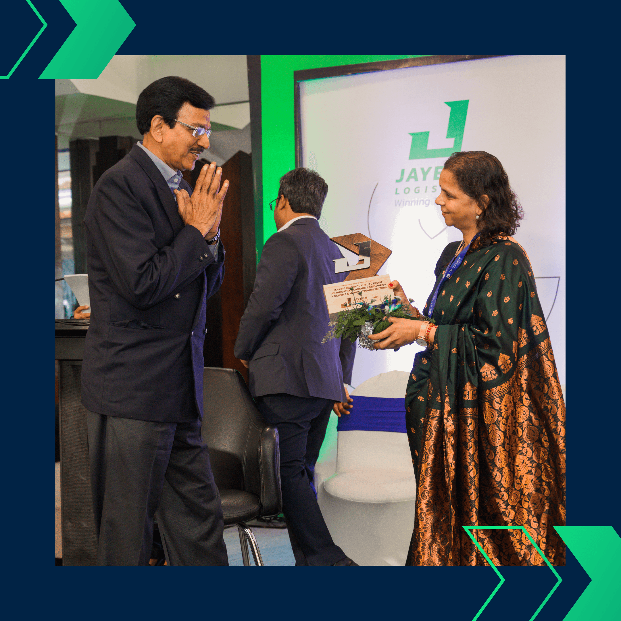 Vijaylaxmi Poddar, representing IIM Sirmaur at the Jayesh Logistics Conclave on November 18, 2024.
